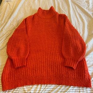 Urban outfitters orange chunky oversized comfy sweater medium